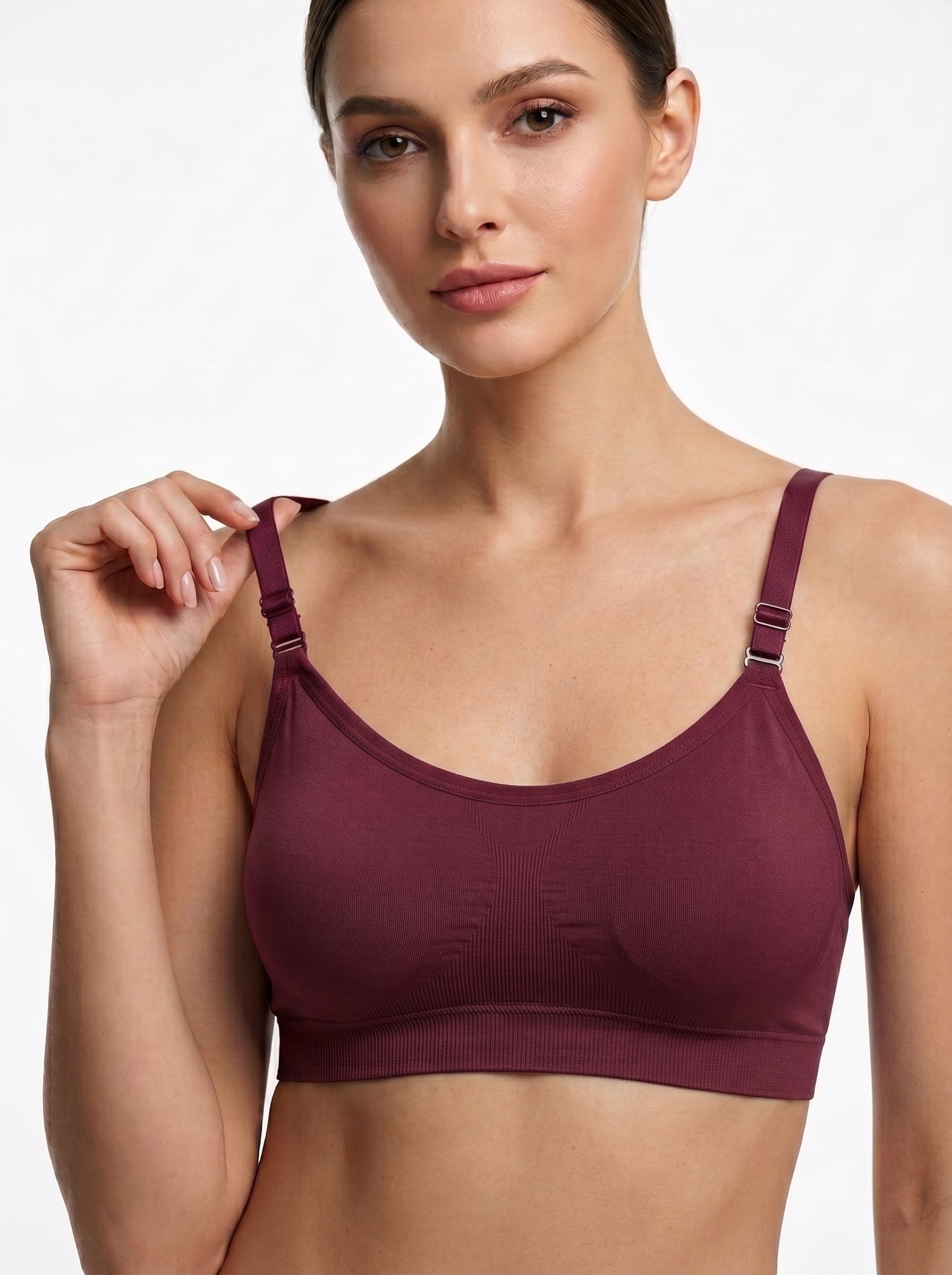 Seamless Comfort Bra for Women | Non-Padded Non-Wired | Adjustable Straps | Daily & Sports Wear BY LUNA PINK
