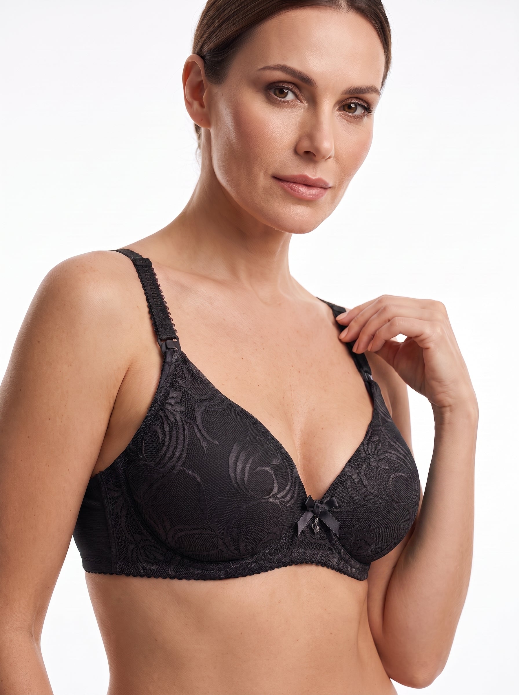 Self print full coverage padded non wire bra