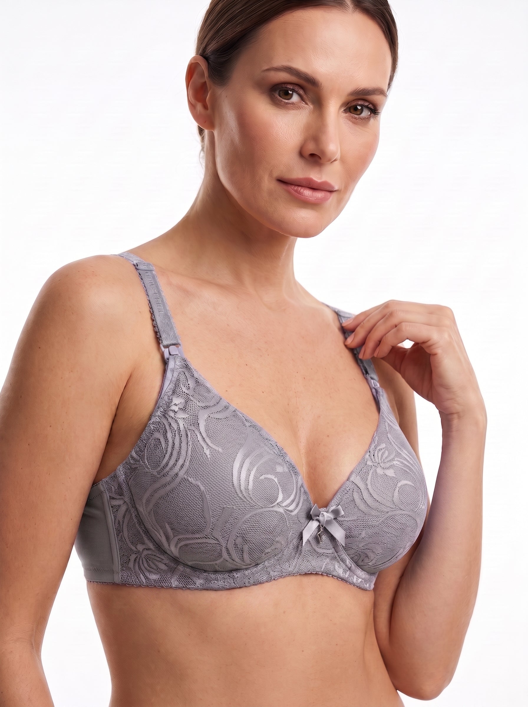 Self print full coverage padded non wire bra