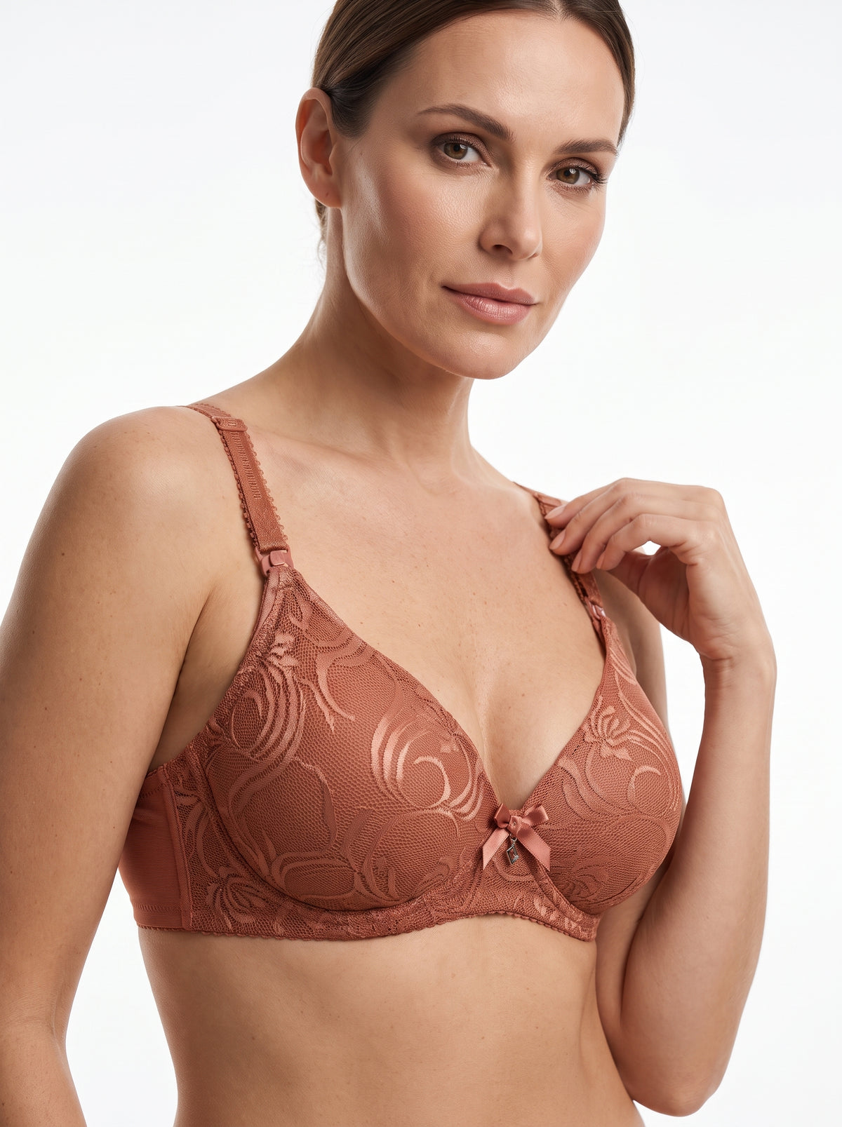 Self print full coverage padded non wire bra