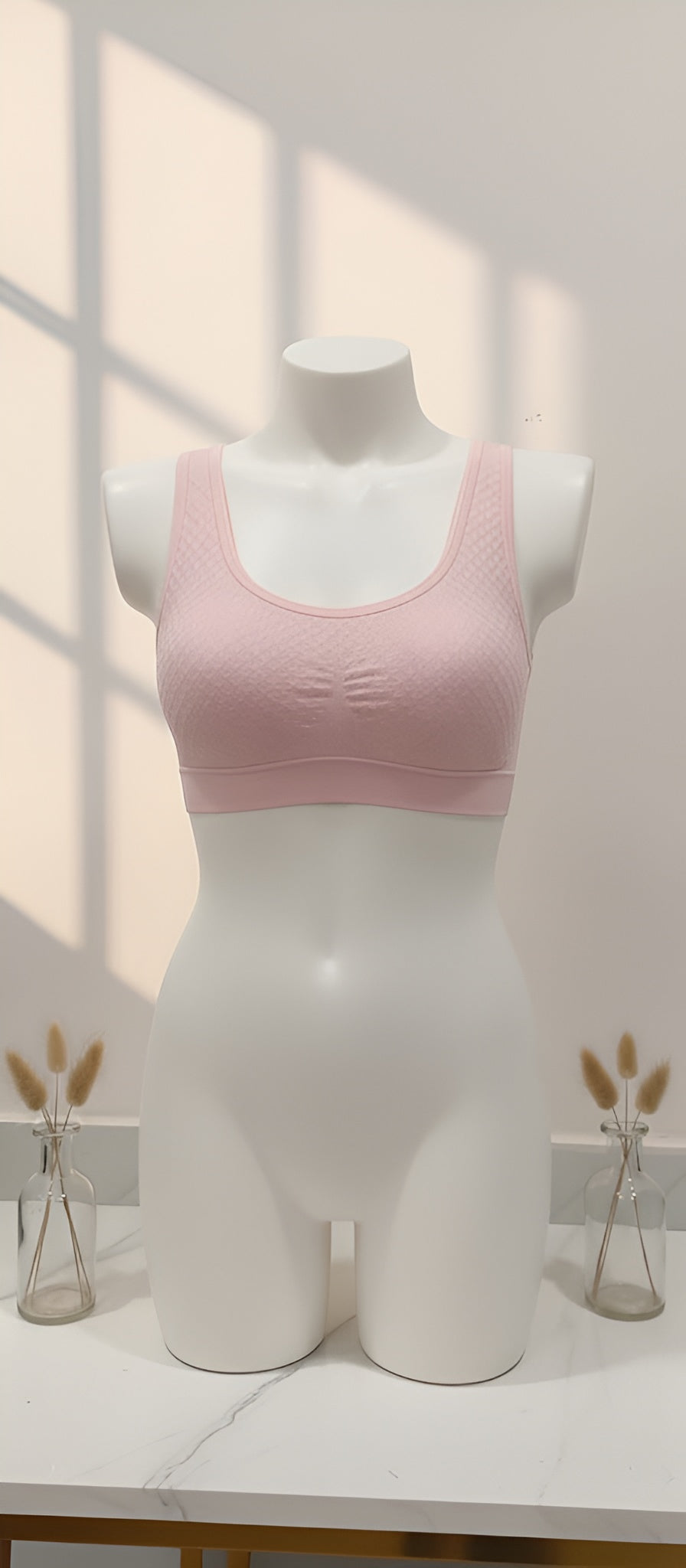 Cotton stretchable textured sports Air bra