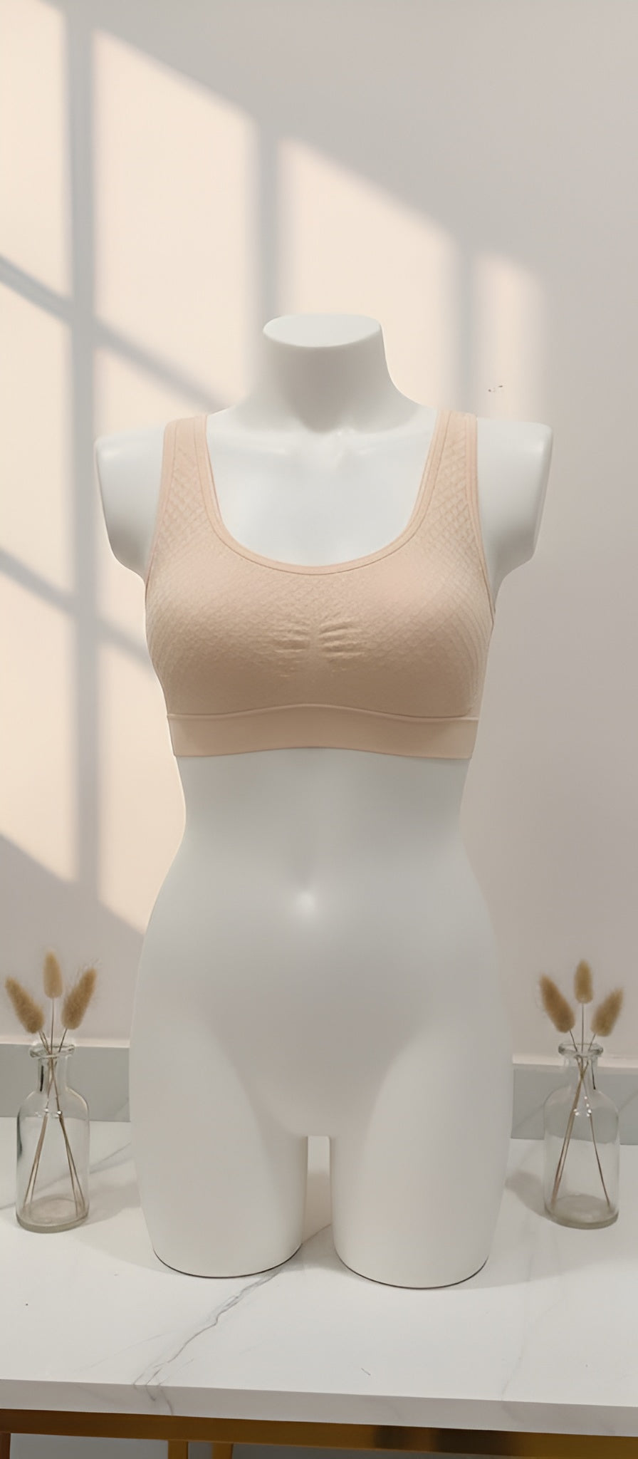 Cotton stretchable textured sports Air bra