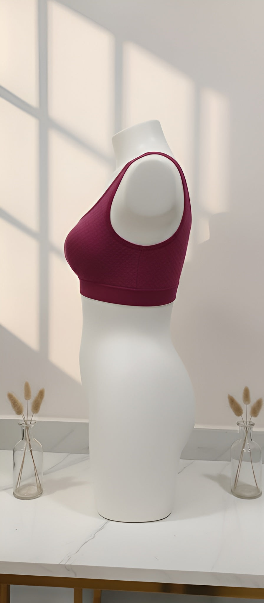 Cotton stretchable textured sports Air bra