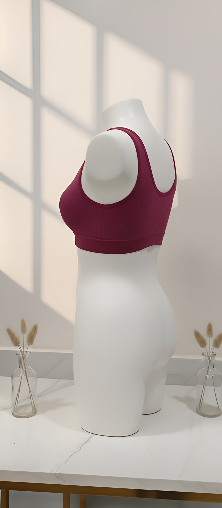 Cotton stretchable textured sports Air bra